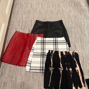 Women's Skirt Collection - Red, Black, White